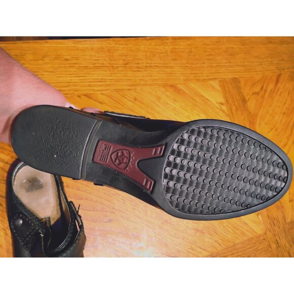 Women's Ariat clogs shoes 7.5B black leather does show wear but still in good co - Picture 5 of 7